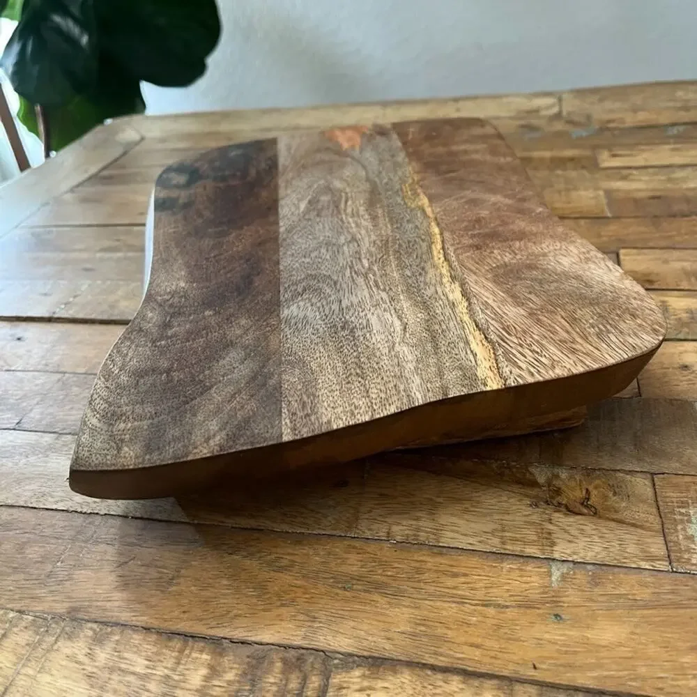 Mango Wood Serving Tray Raiser Footed 13